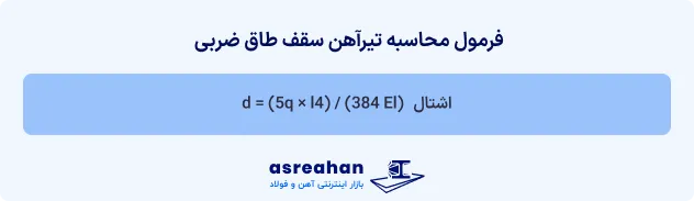 فرمول محاسبه تیرآهن سقف طاق ضربی