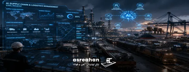 تاثیر هوش مصنوعی در مدیریت زنجیره تأمین و لجستیک صنعت فولاد